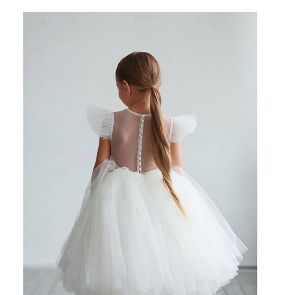 🌸 Elegant Blooms Flower Girl Dress & Rhinestone Shoes🌸